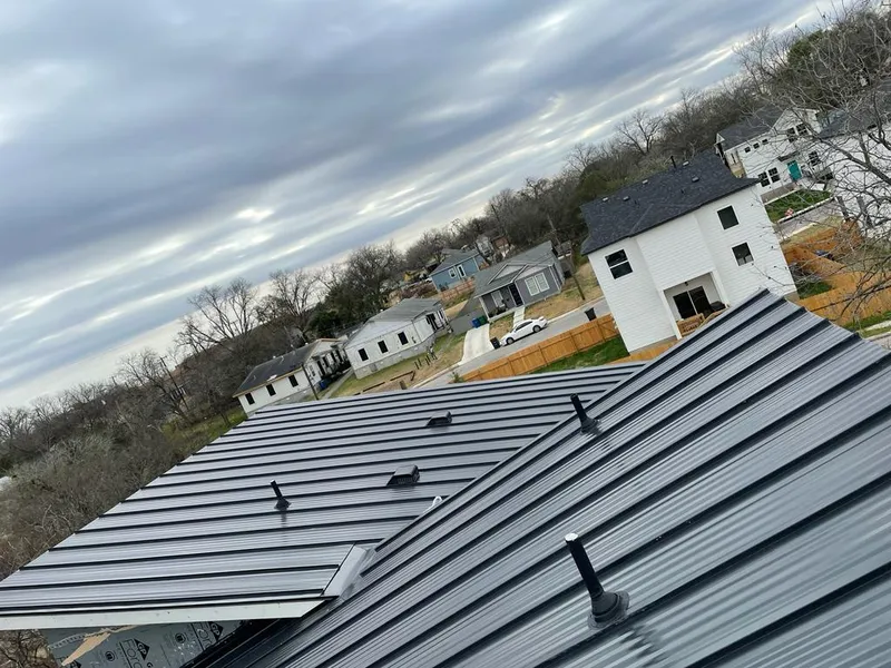Standing seam metal roof panels with vents for Skylight Repair in Country Club Hills